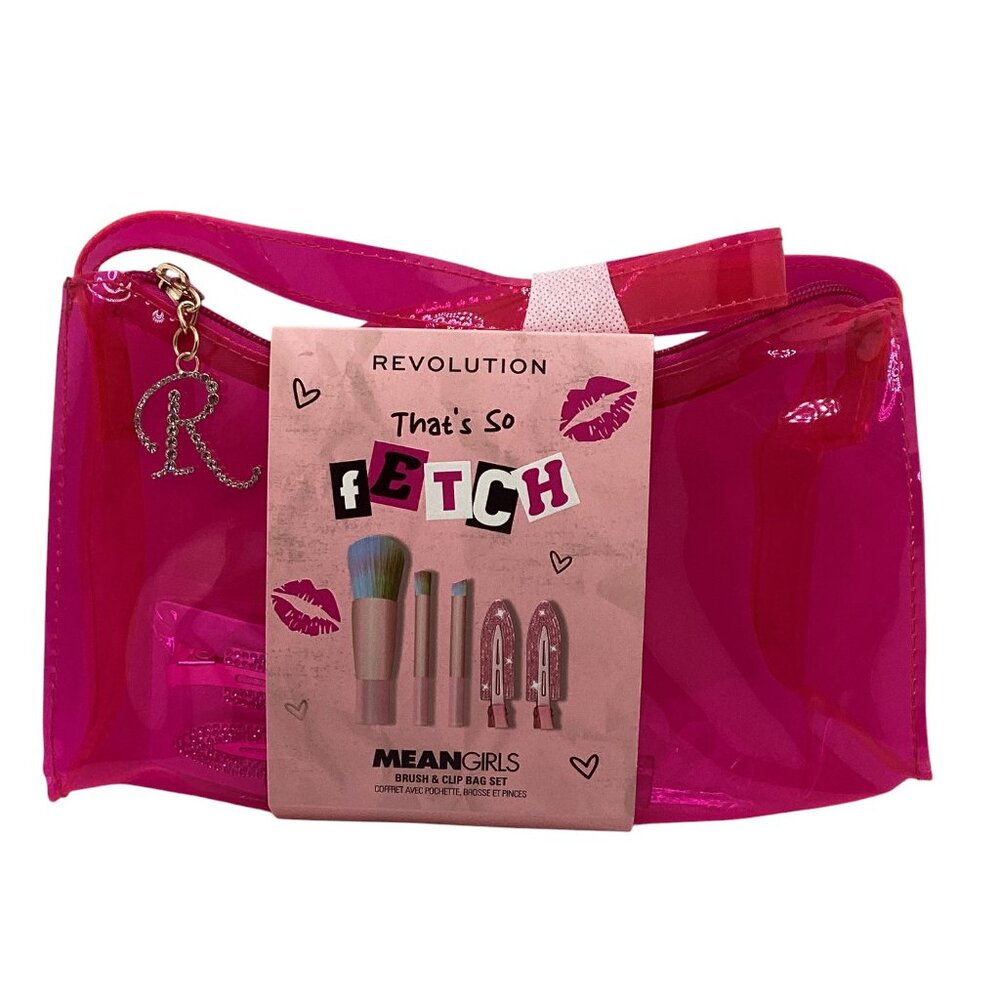Makeup Revolution x Mean Girls Fetch Brush Set with Hair Clips and Bag